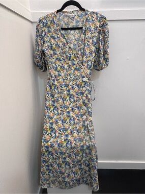 Faithful the Brand Floral Button-Front Wrap Skirt in Multicolor